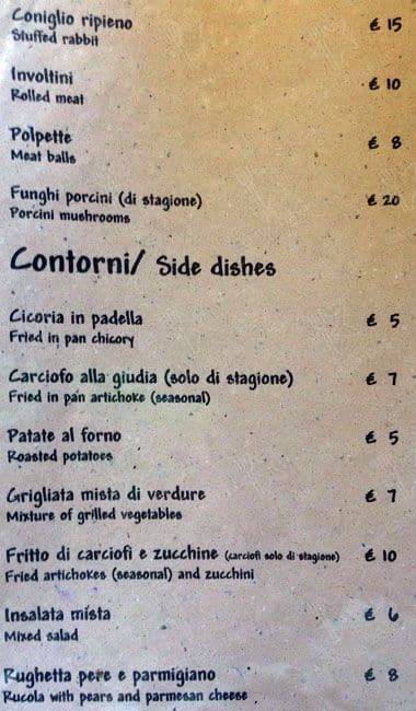 Menu di Domenico dal 1968 