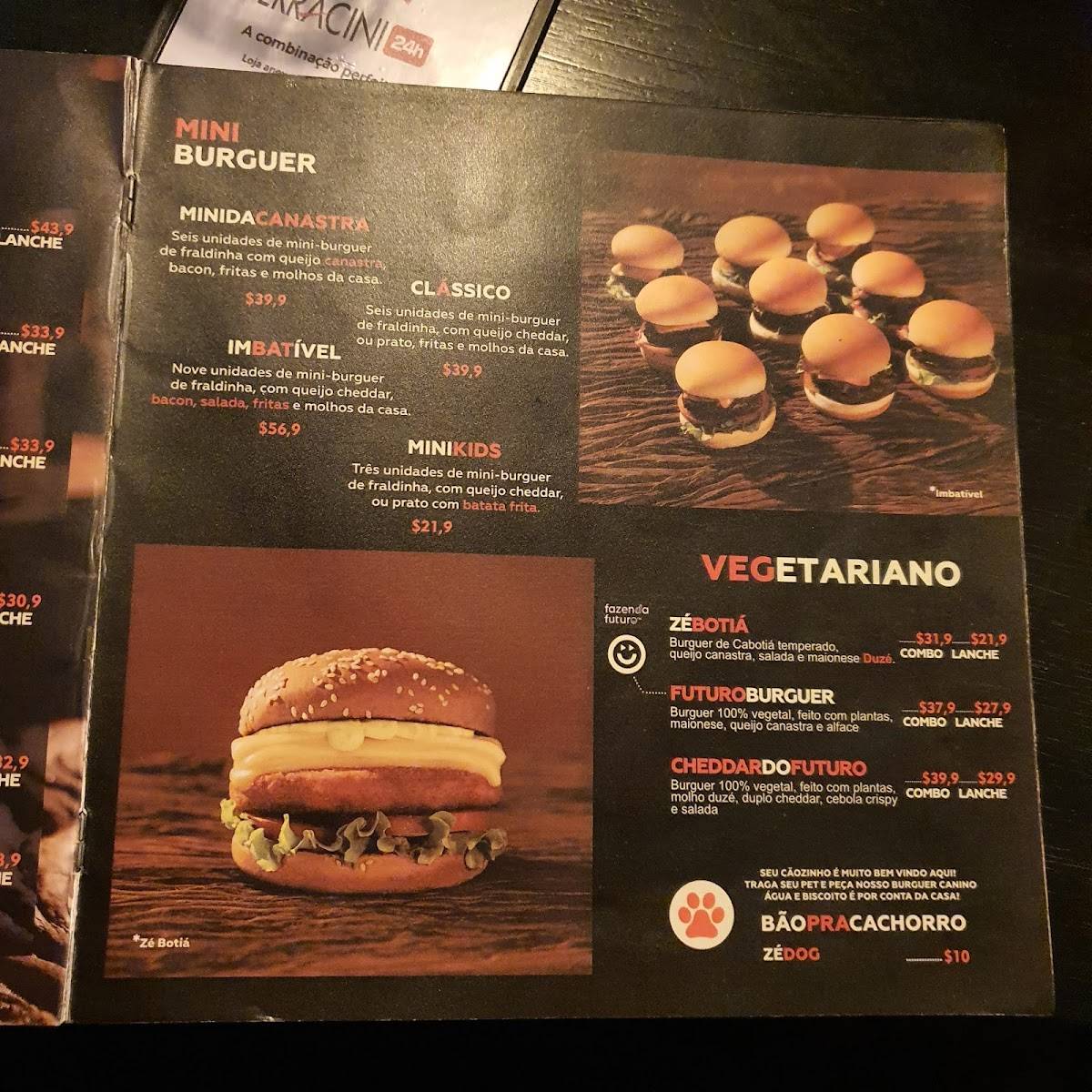 Hamburgueria Duzé cardápio