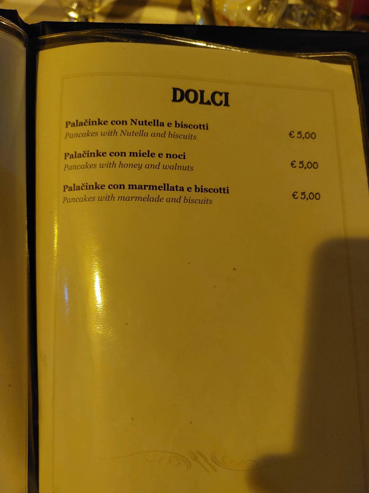 Menu di Enoteca Nanut Trieste 