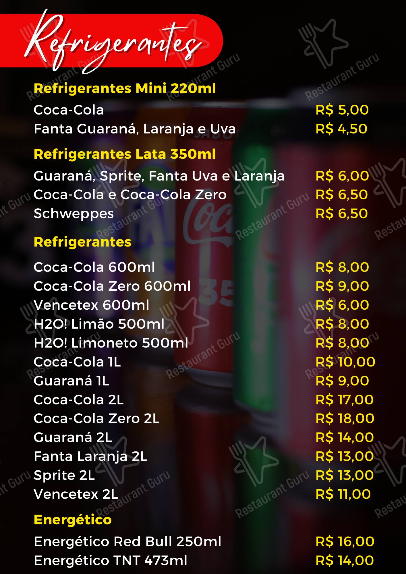 Espetinho's Grill Restaurante cardápio