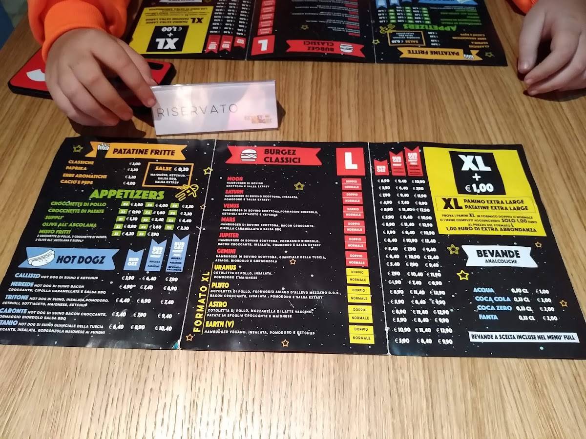 Menu di Extasy Burgez 