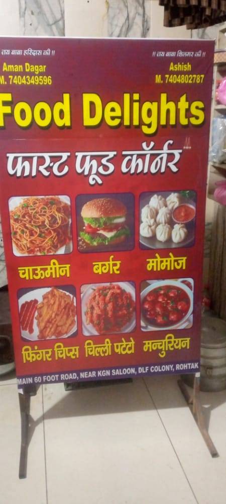 Food Delights menu