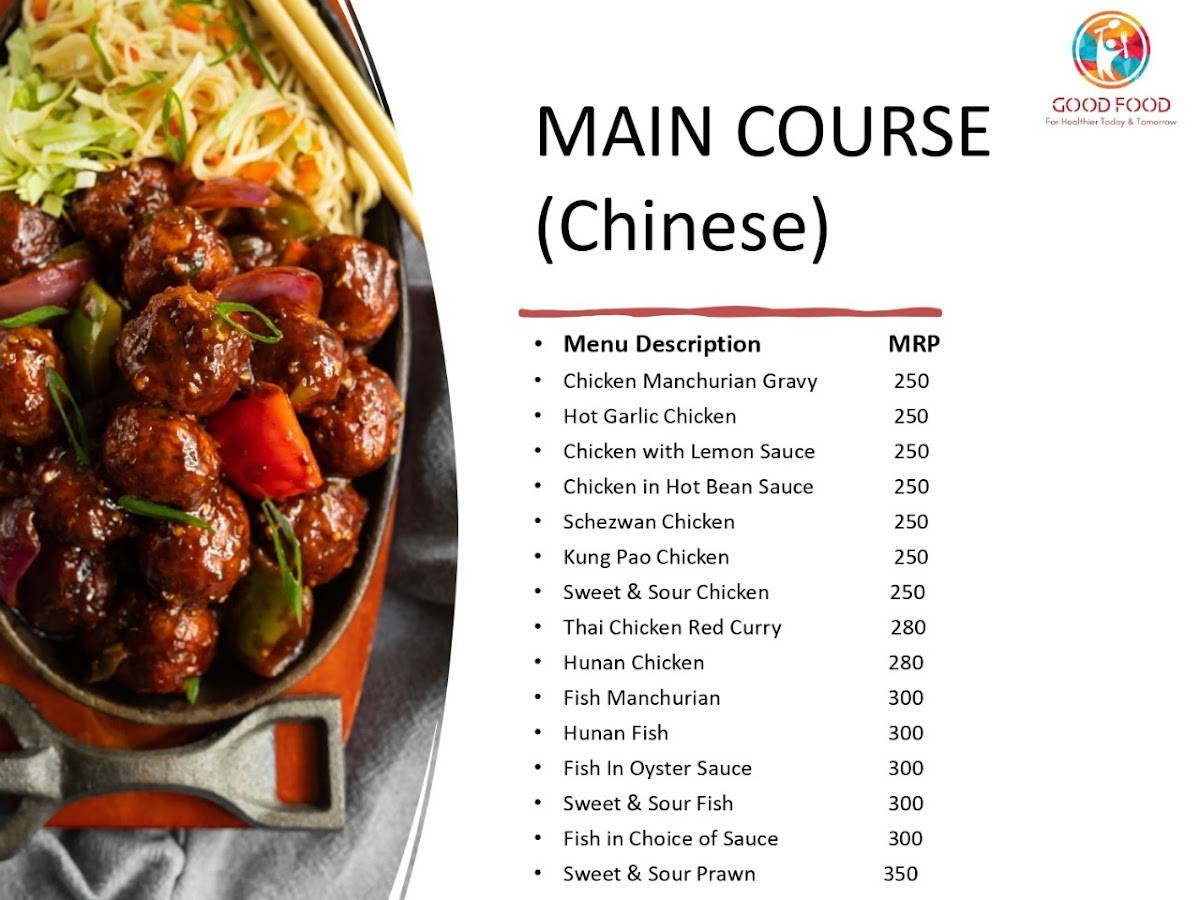 Good Food Cloud Kitchen and Restaurant menu