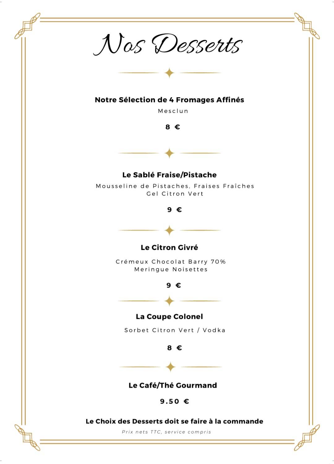 Menu de Ipso Facto