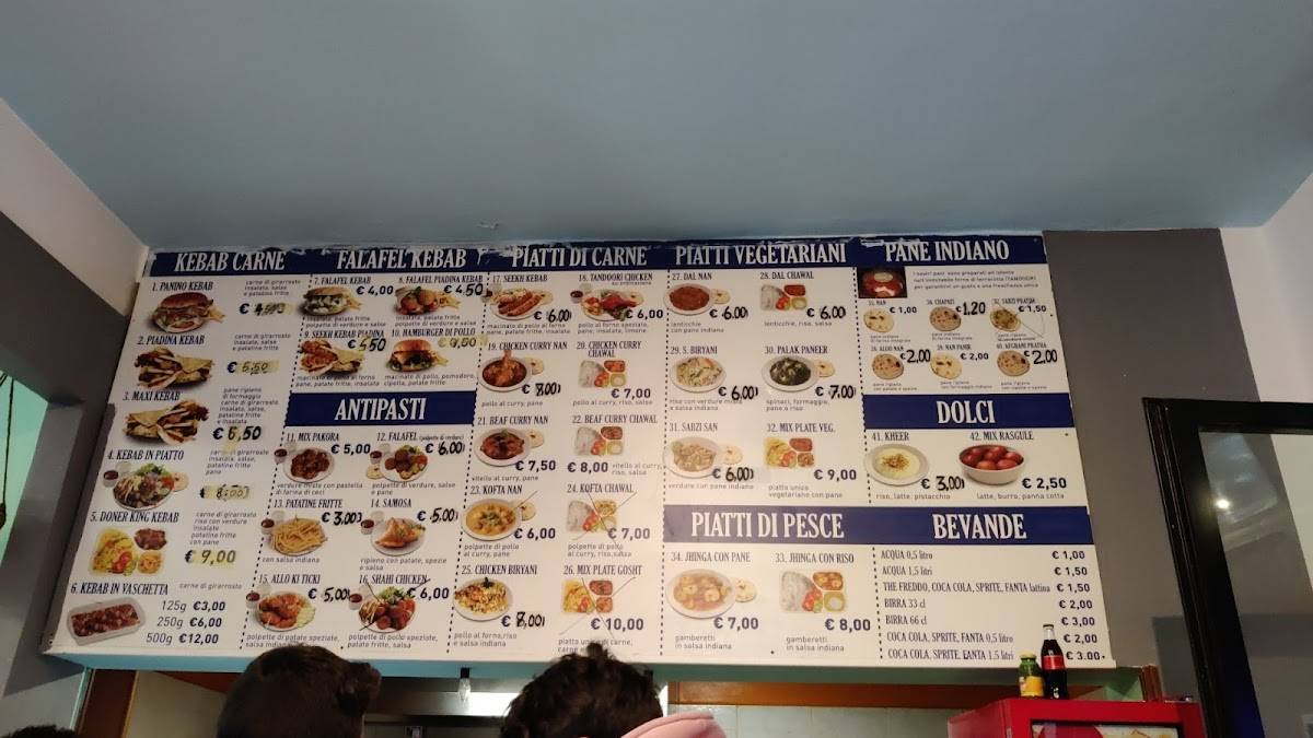 Menu de KING Kebab Rimini