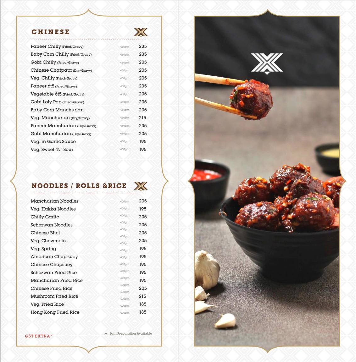 Kalapi Restaurant menu