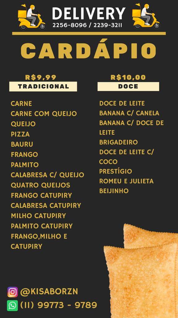 Ki Sabor Pastelaria - Santana cardápio