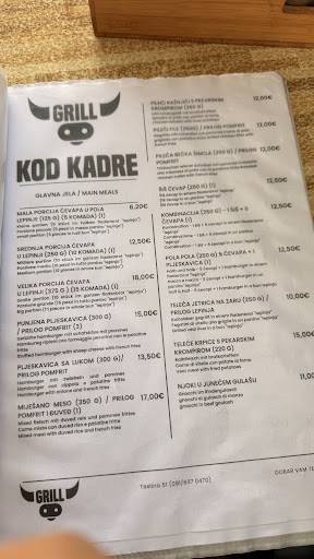 Menu di Kod Kadre 