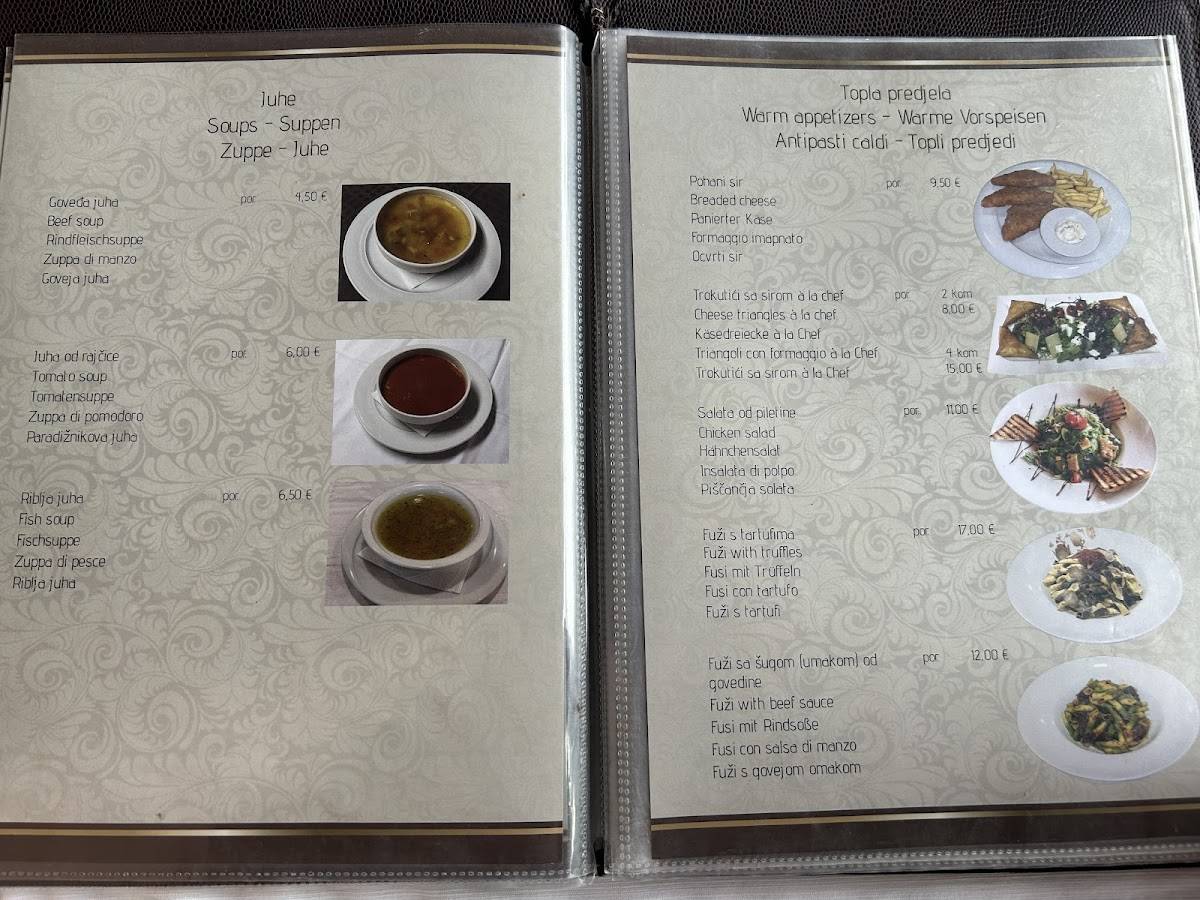 Menu di Konoba Lucky 