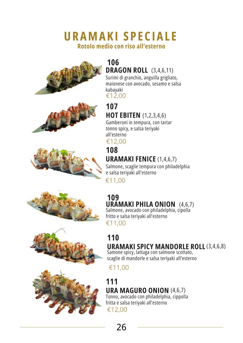 Menu di Kujira Sushi Restaurant 
