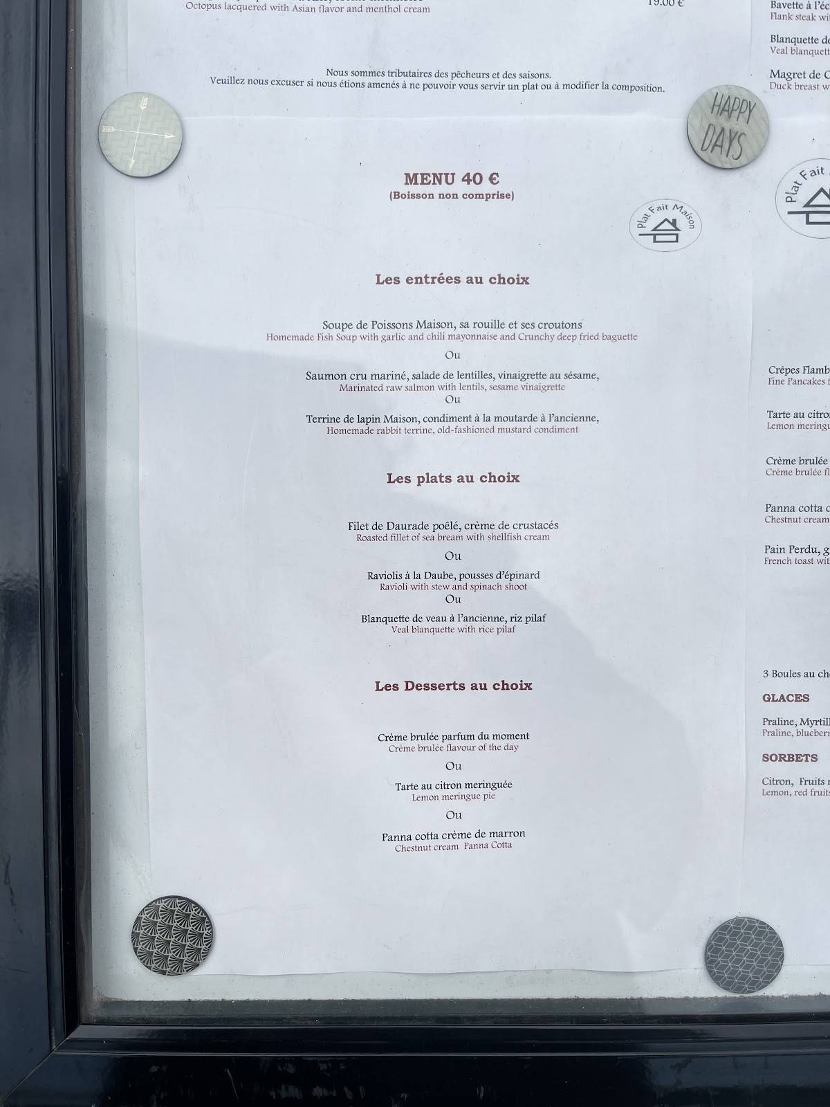 Menu de L'Assiette Provençale