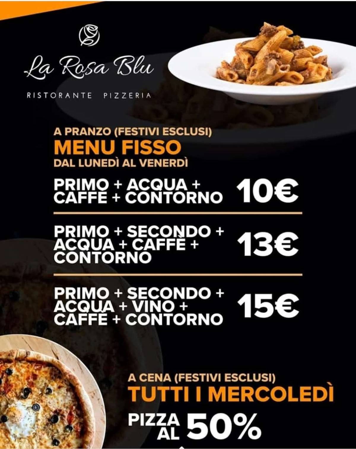 Menu di La Rosa Blu 