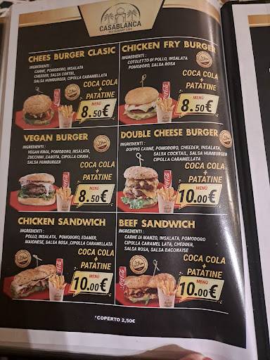 Menu di Ristorante Casablanca 