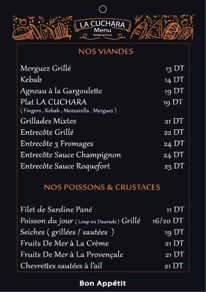 Menu de La cuchara
