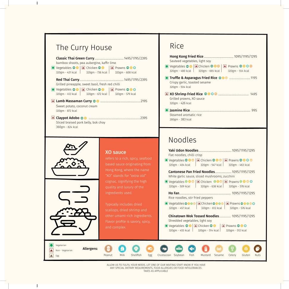 Xo & Mi @ Le Belvedere menu