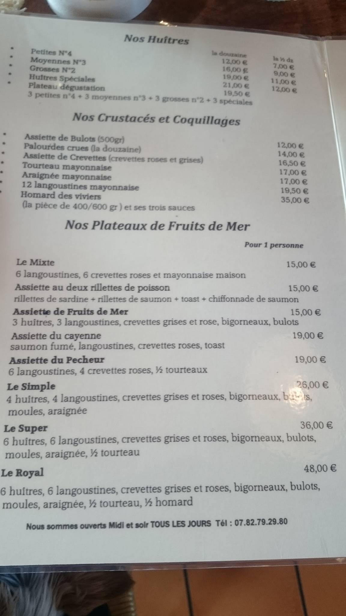 Menu au Le Cayenne Marennes restaurant, Marennes, 19 Rue des Martyrs