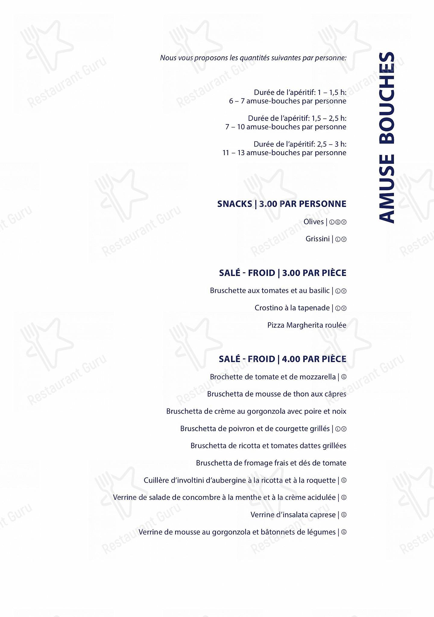 Menu per Restaurant Le Lacustre ristorante