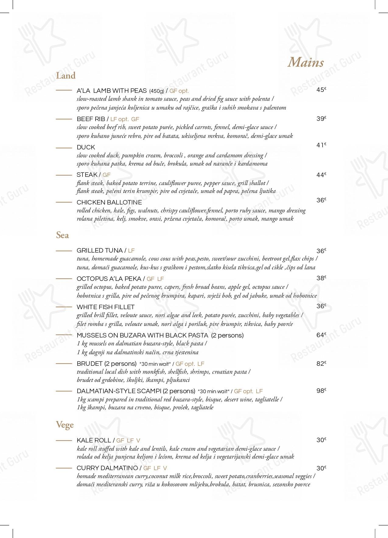 Menu di Leporini Restaurant