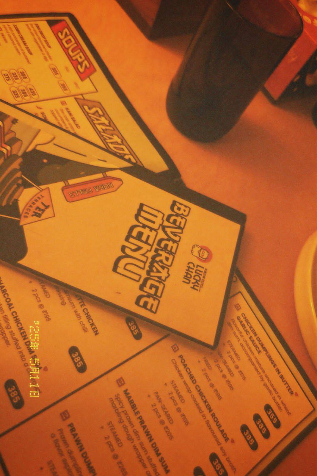 Lucky Chan - Dim Sum and Sushi Parlour, Indiranagar menu