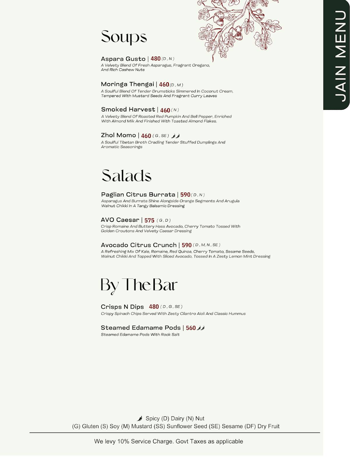 Luuma House menu