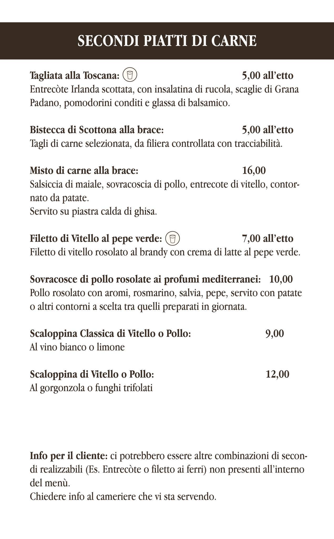 Menu di Magic Garden Tonziello 