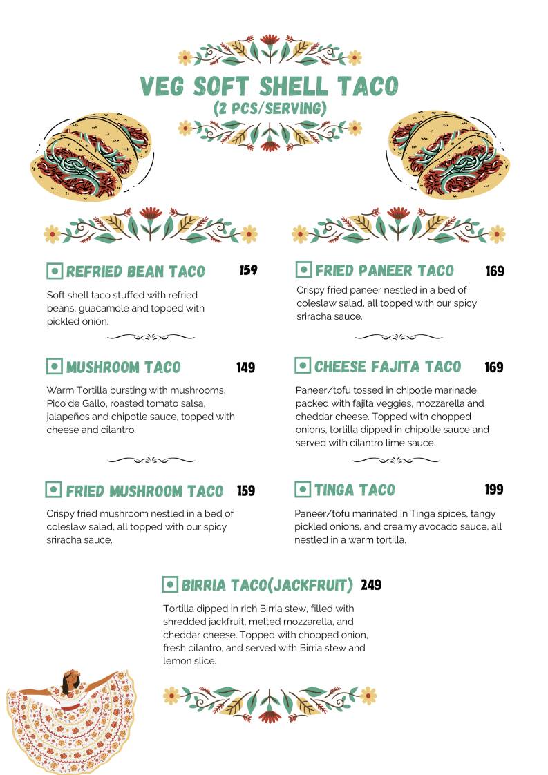 Mamma Taco - Jaipur's First Authentic Mexican Restaurant menu