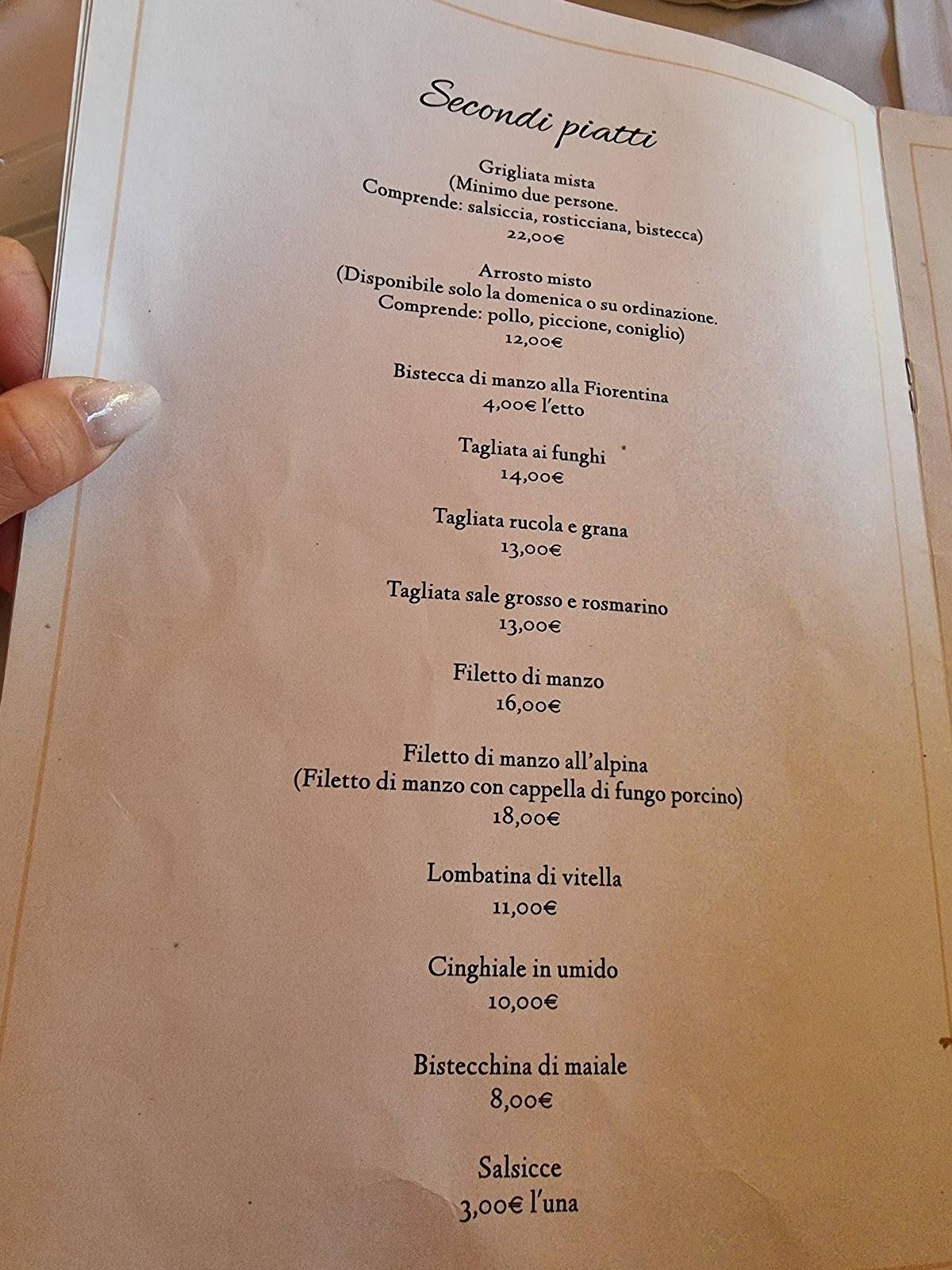 Menu di Mandri 