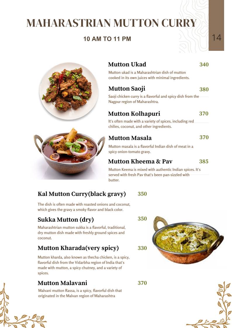 Marathi Katta Flavours Of Maharashtra menu