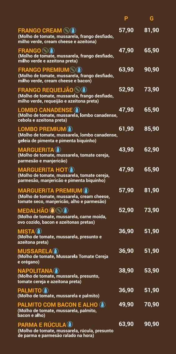 Maria Redonda - Forno & Pizza cardápio