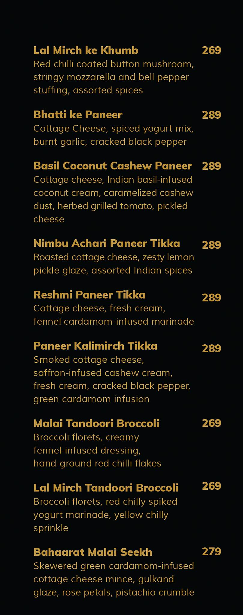 Masala Kitchen menu