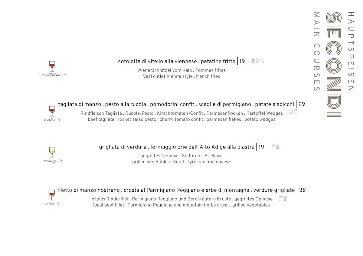 Menu di Ristorante Pizzeria L´ Medel 