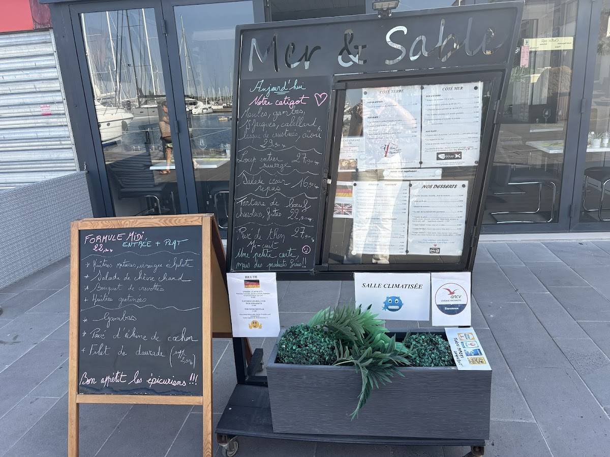 Menu de Mer et Sable