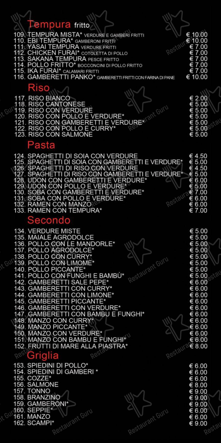 Menu di Motoi Sushi - pasti e bevande