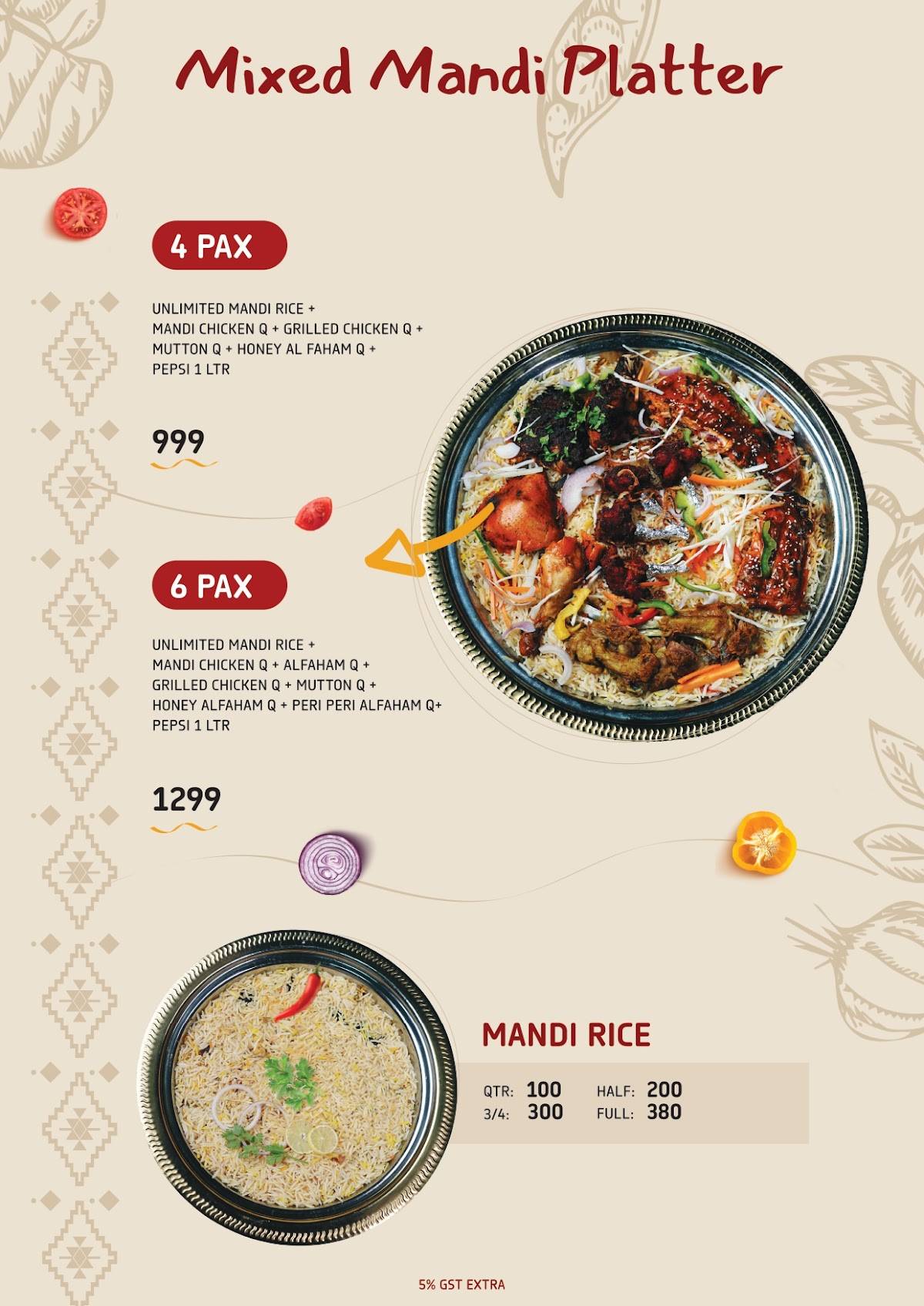 Nahdi Kuzhimandhi menu