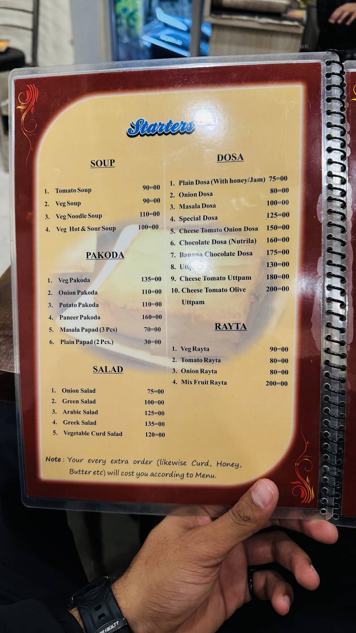 Niyati Cafe menu
