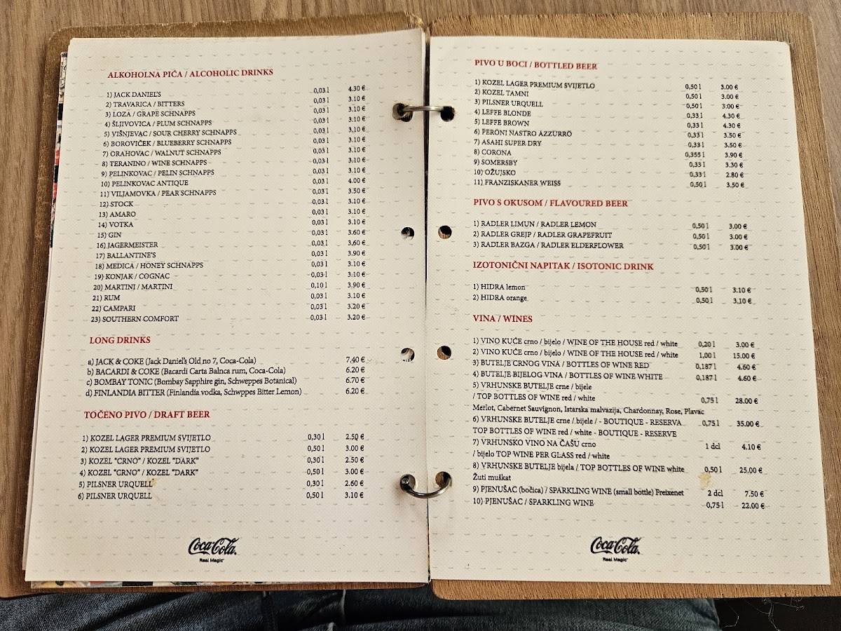 Menu di Nokturno 