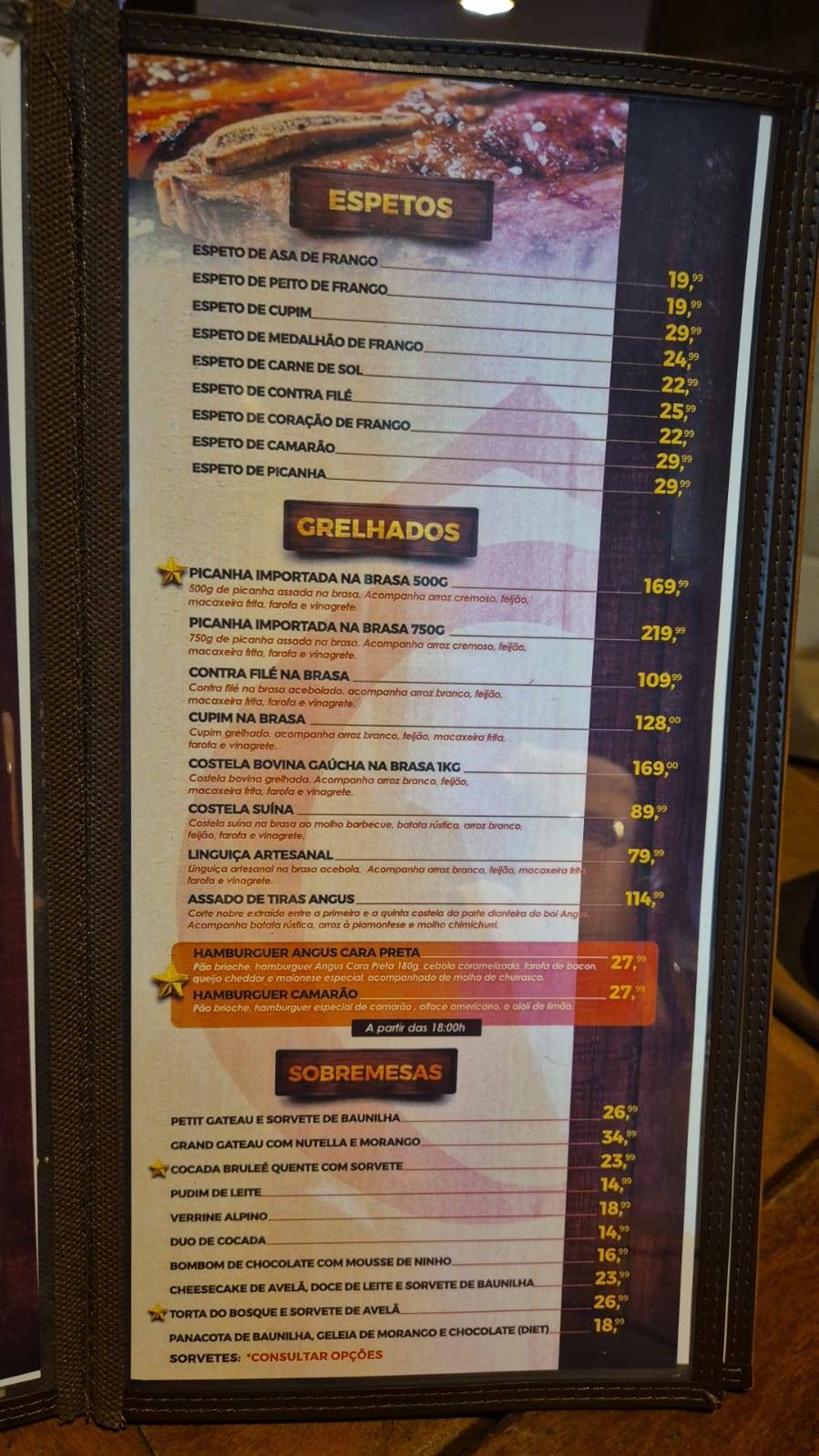 Ô Bar - Ponta Negra cardápio