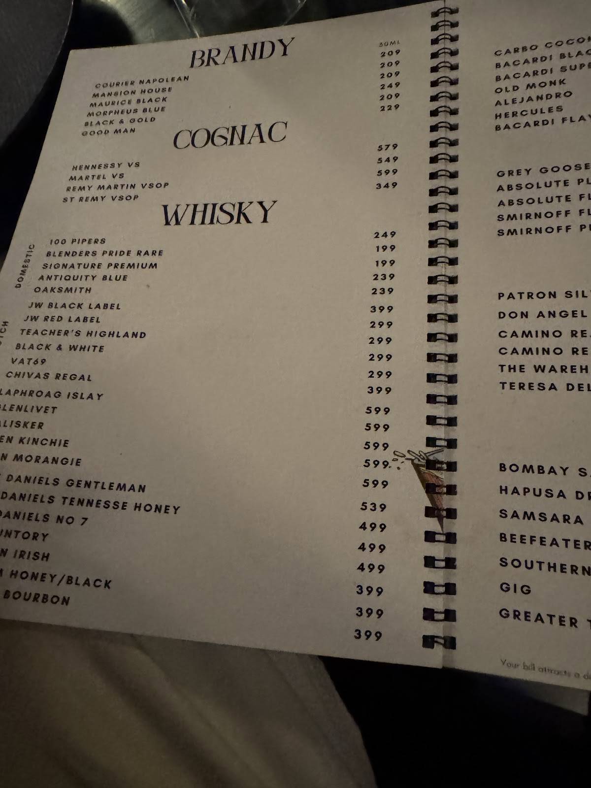 Oh Pondi! menu