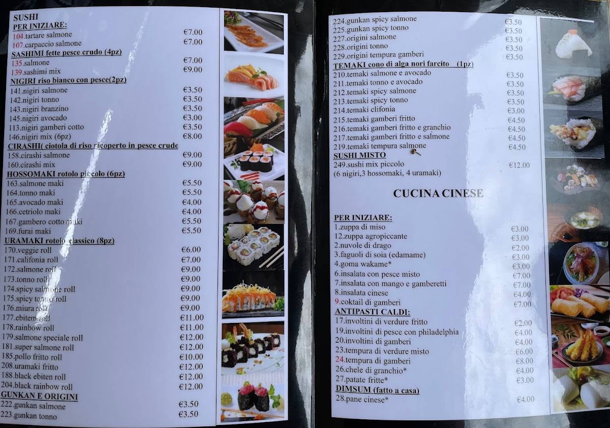 Menu di Origami 