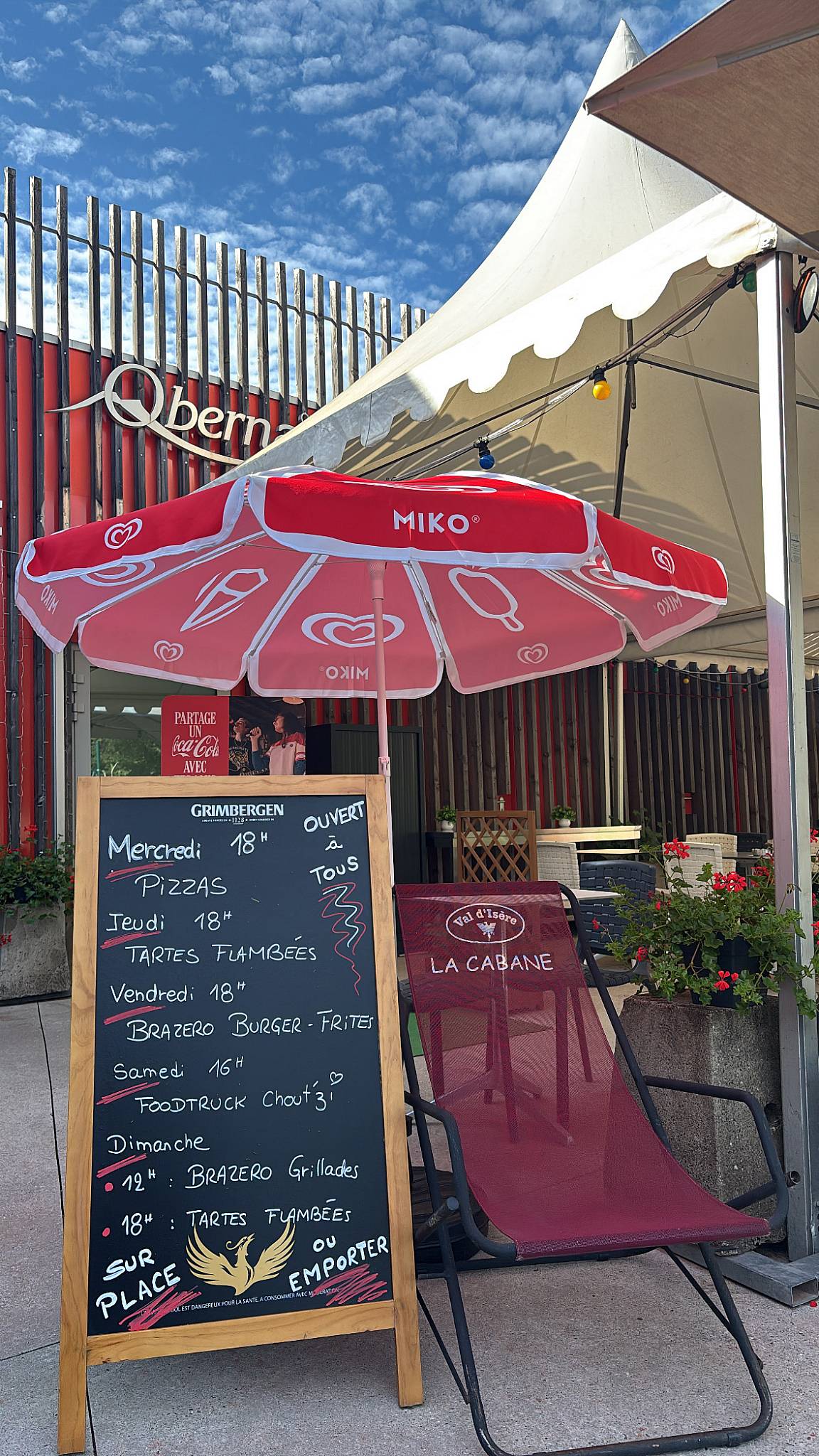 Menu de Restaurant O’set (« Oset » sur les Réseaux)