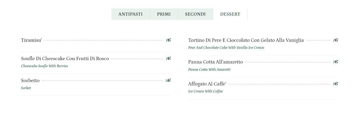 Menu di Osteria della Darsena 