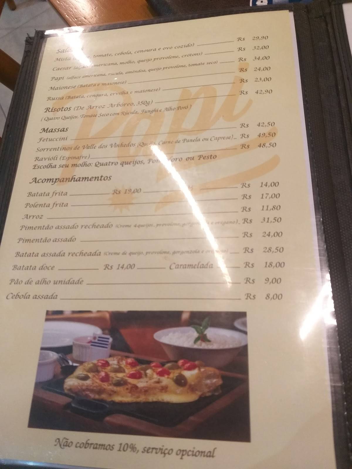 Papi Parrillada cardápio