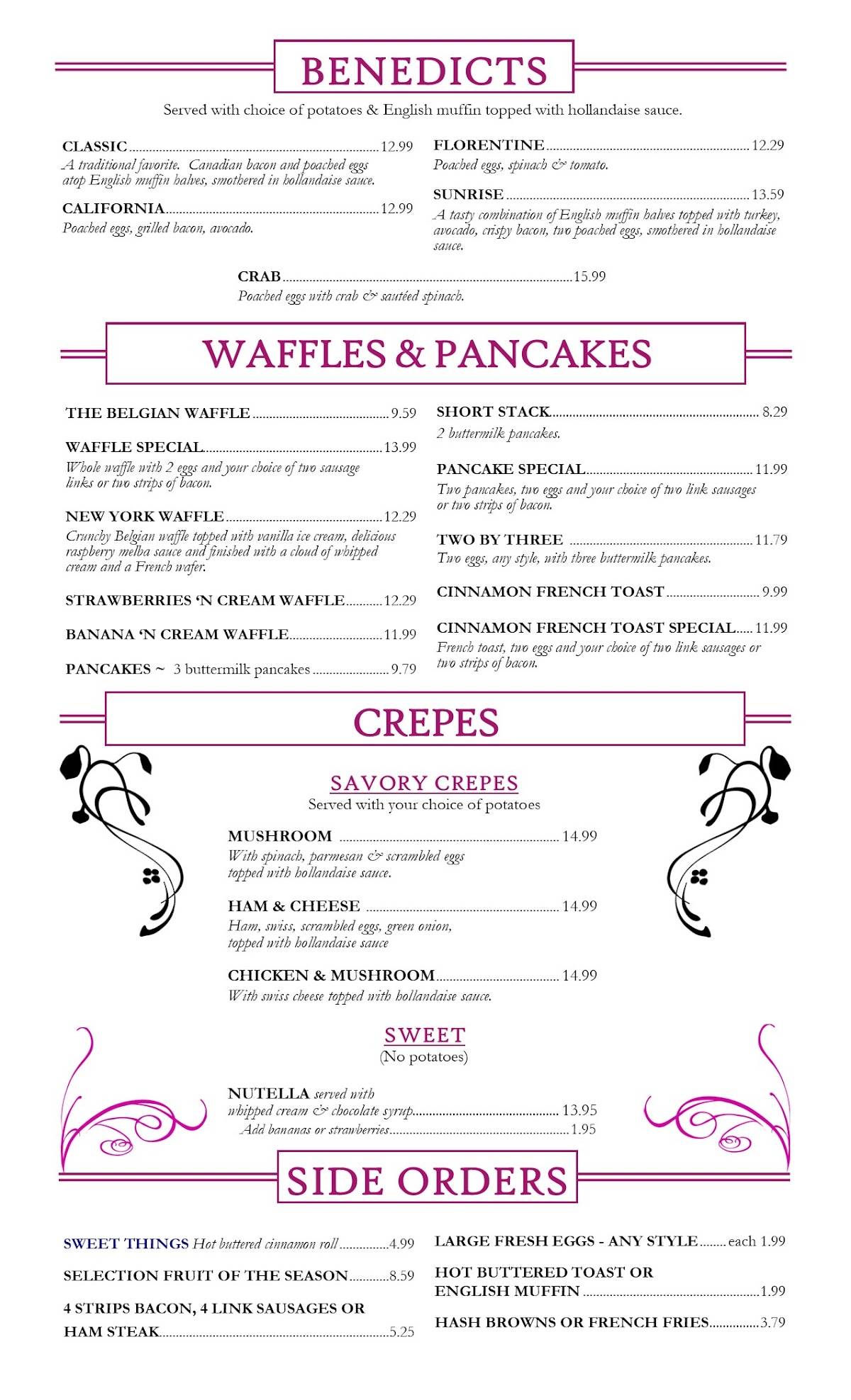 Menu at Pepper's Arcata restaurant, Arcata, Valley W Blvd 1