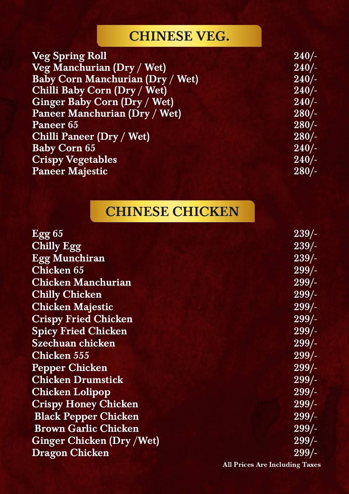 Menu at Pista House Uppal, Hyderabad