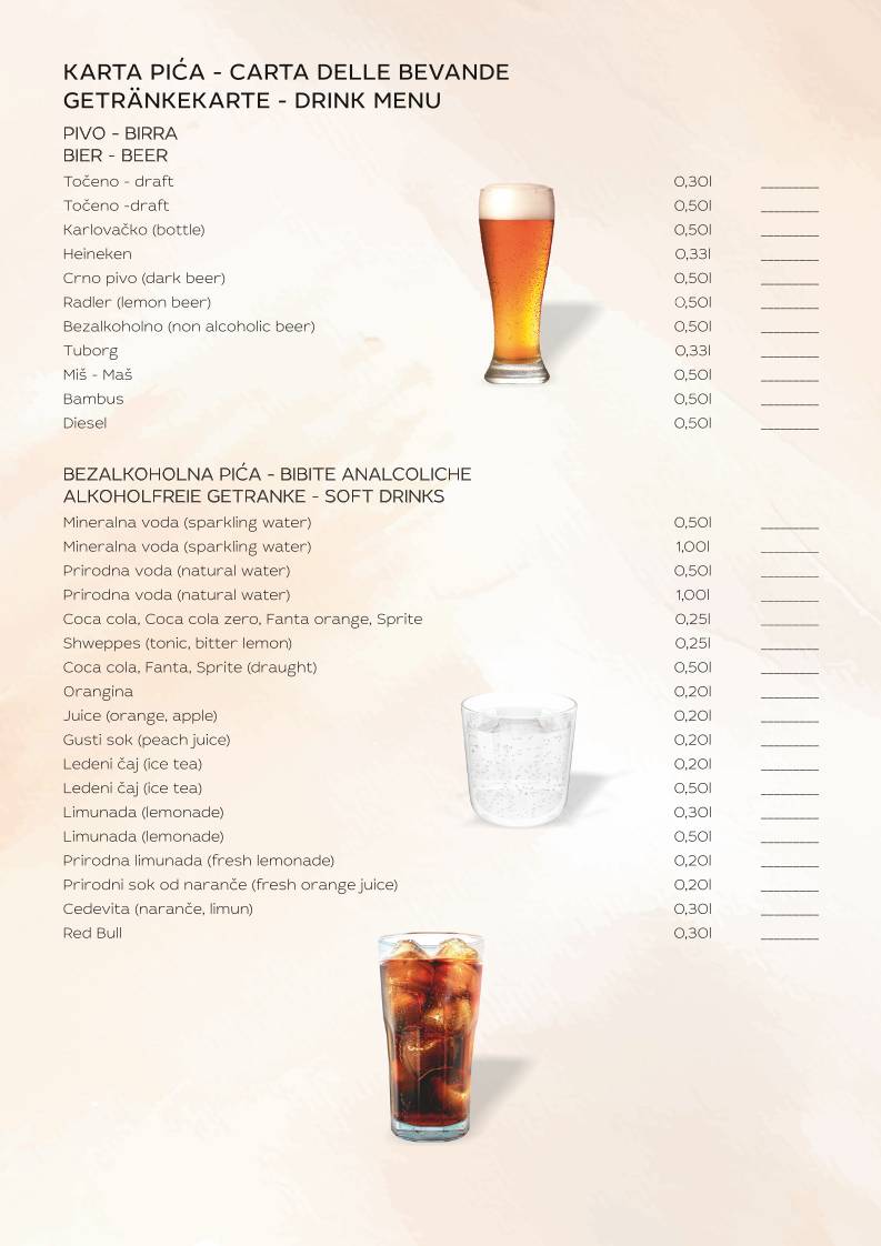 Menu di Pizzeria Capri 