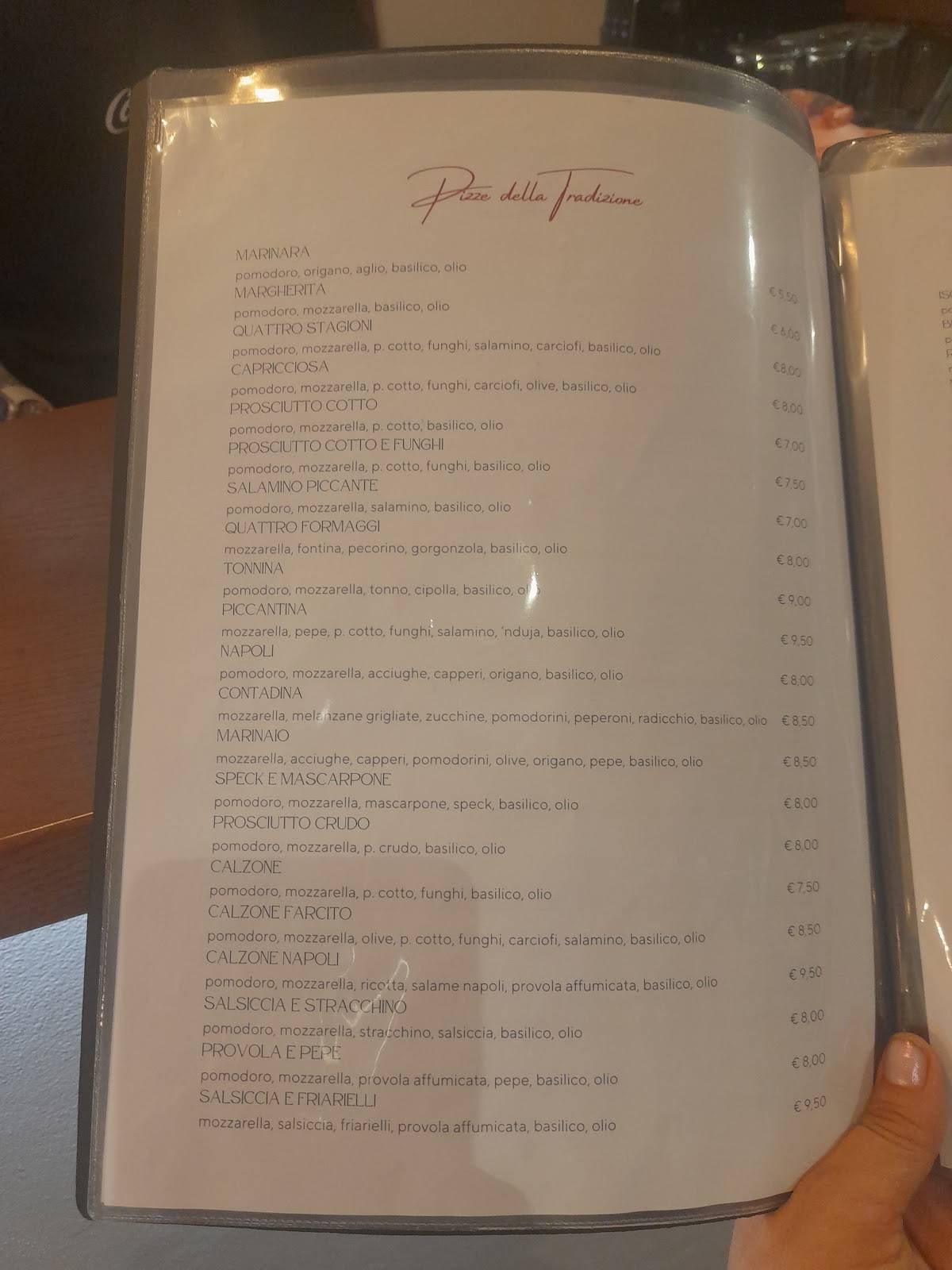 Menu di Pizzeria Partenope Viale Adua 
