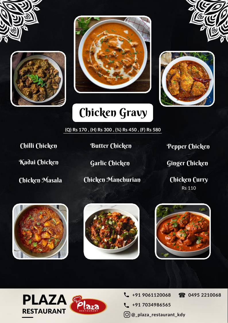 Plaza Restaurant, Koduvally menu