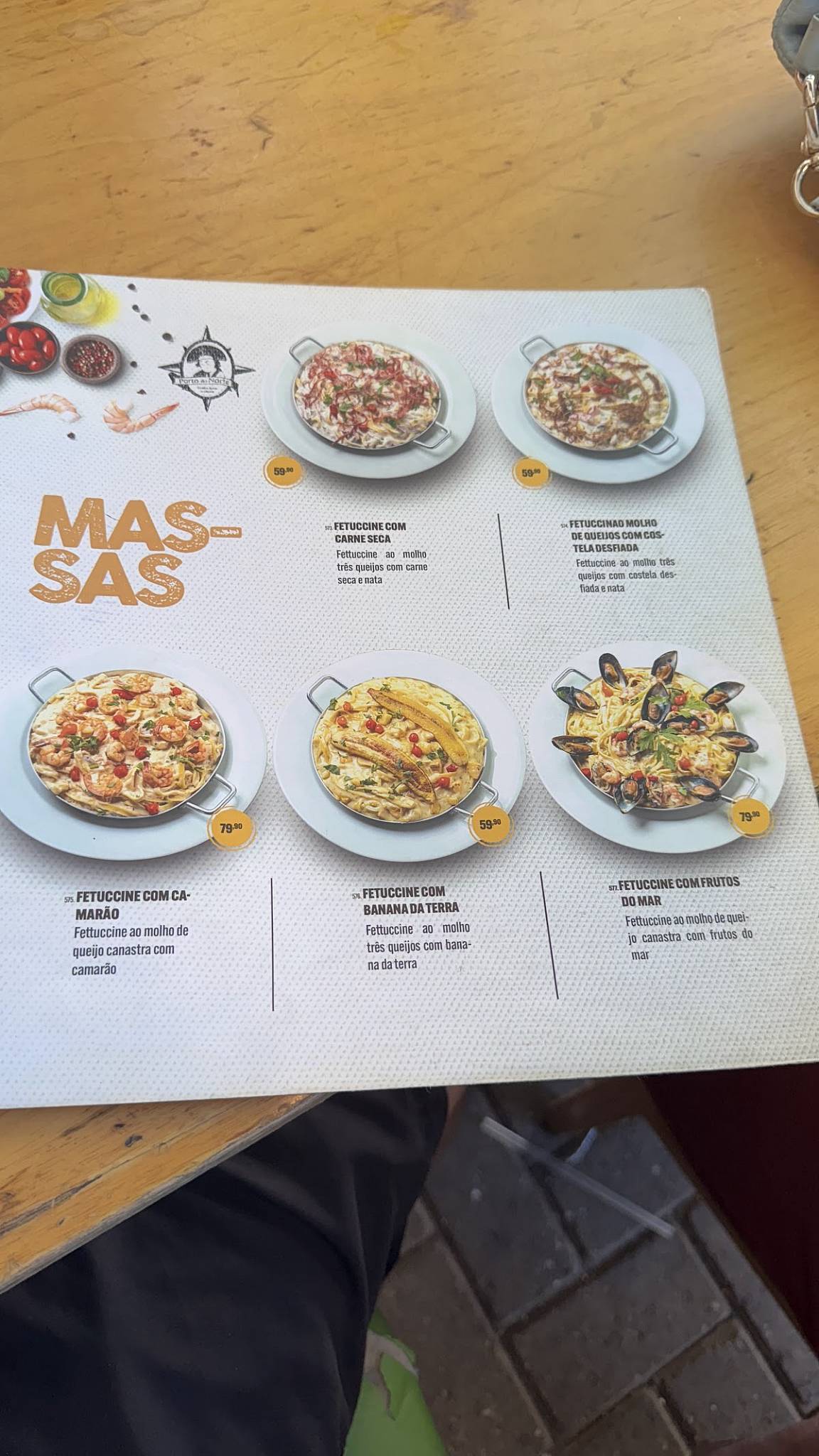 Porto do Norte Restaurante cardápio