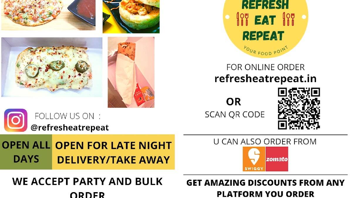 Refresh Eat Repeat menu