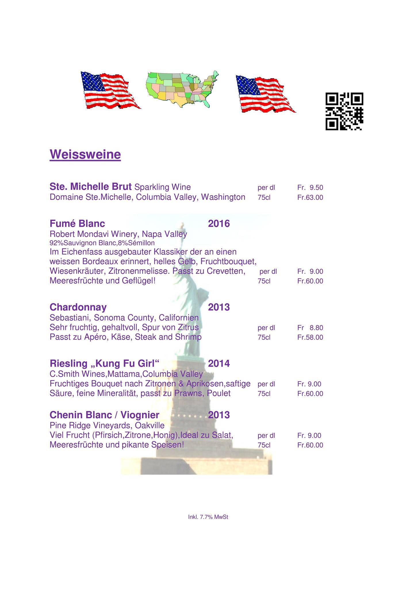 Menu di Restaurant Moosrank 